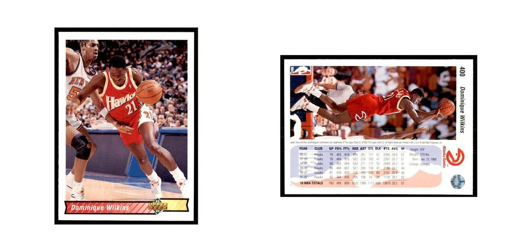 1992 Upper Deck Dominique Wilkins Basketball Cards #400