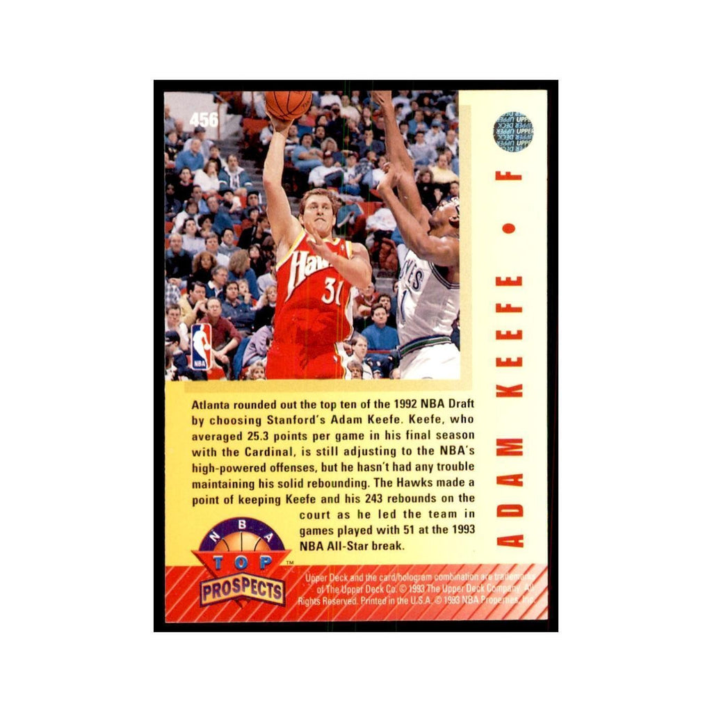 1992 Upper Deck Adam Keefe Basketball Cards #456