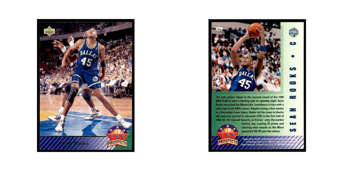 1992 Upper Deck Sean Rooks Basketball Cards #459