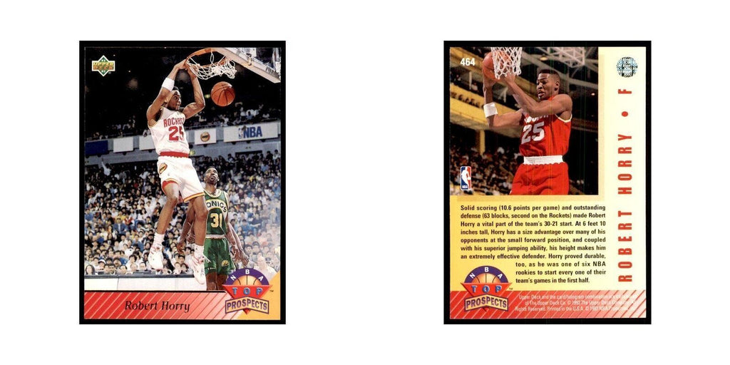 1992 Upper Deck Robert Horry Basketball Cards #464
