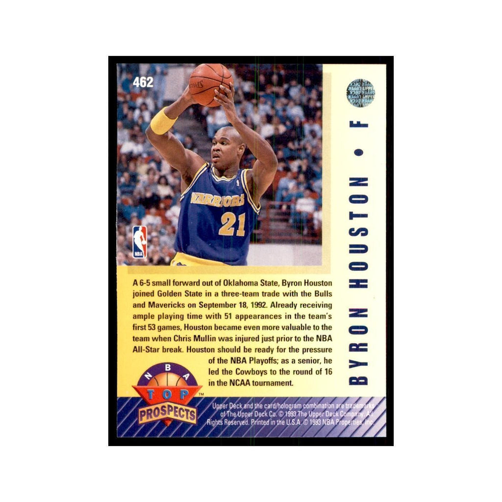 1992 Upper Deck Byron Houston Basketball Cards #462