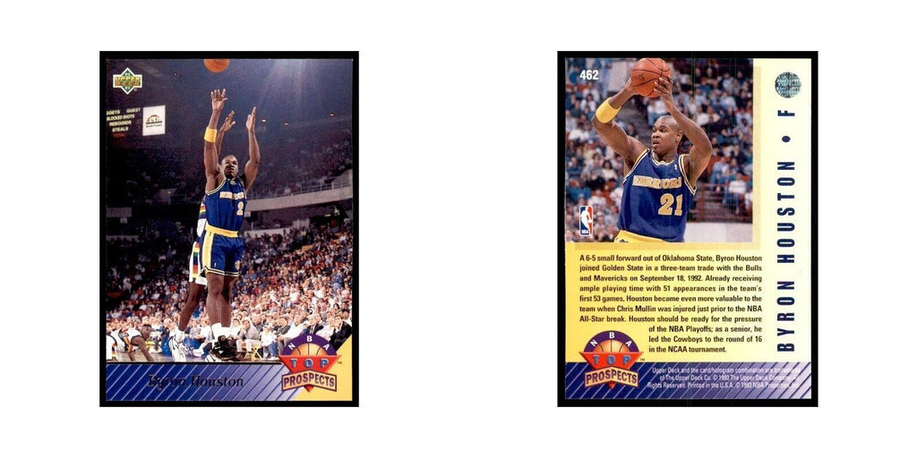 1992 Upper Deck Byron Houston Basketball Cards #462