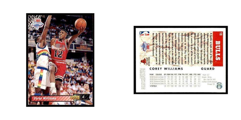 1992 Upper Deck Corey Williams Basketball Cards #18