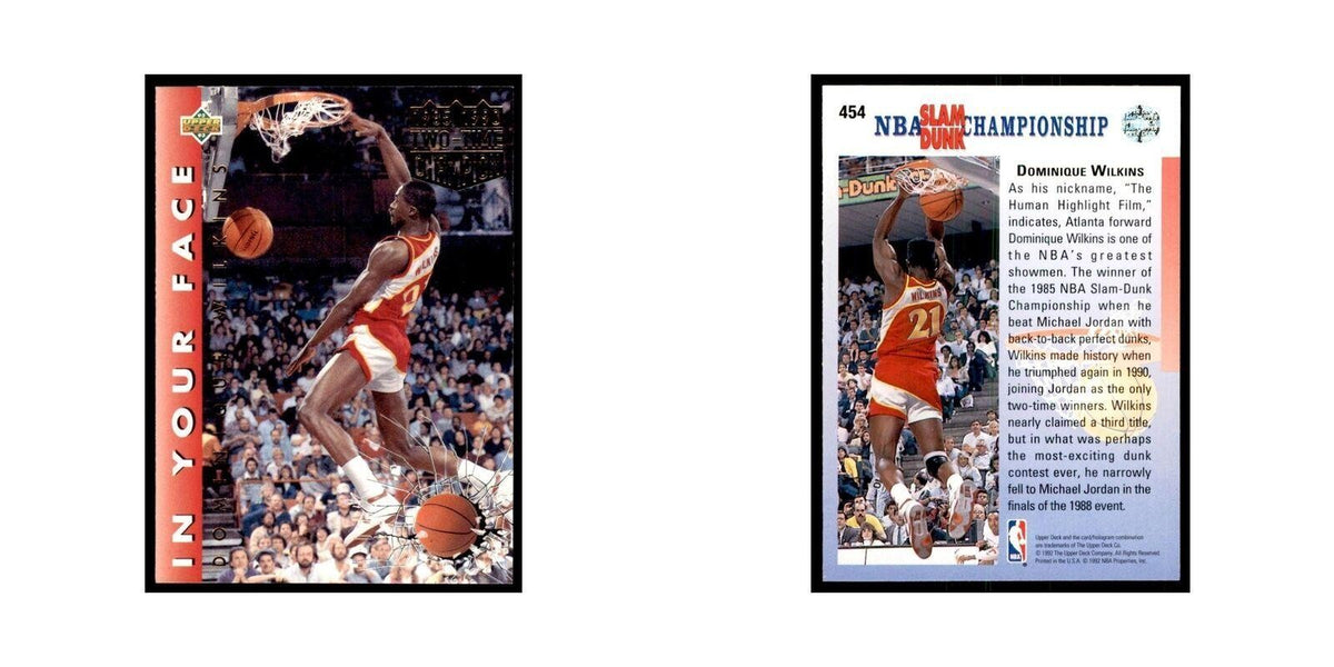 1992 Upper Deck Dominique Wilkins Basketball Cards #454