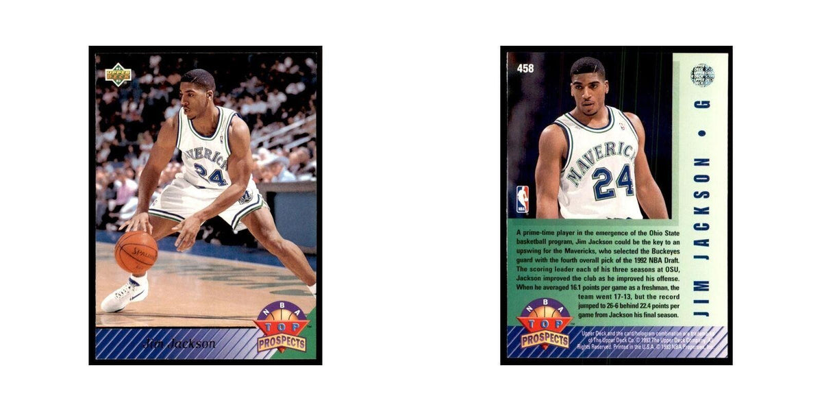1992 Upper Deck Jim Jackson Basketball Cards #458