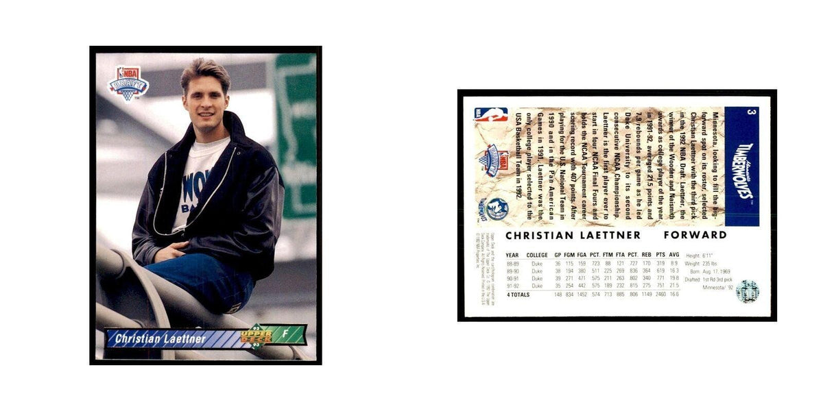 1992 Upper Deck Christian Laettner Basketball Cards #3