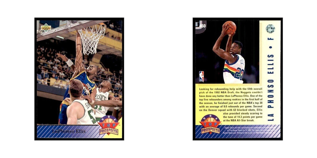 1992 Upper Deck Laphonso Ellis Basketball Cards #460