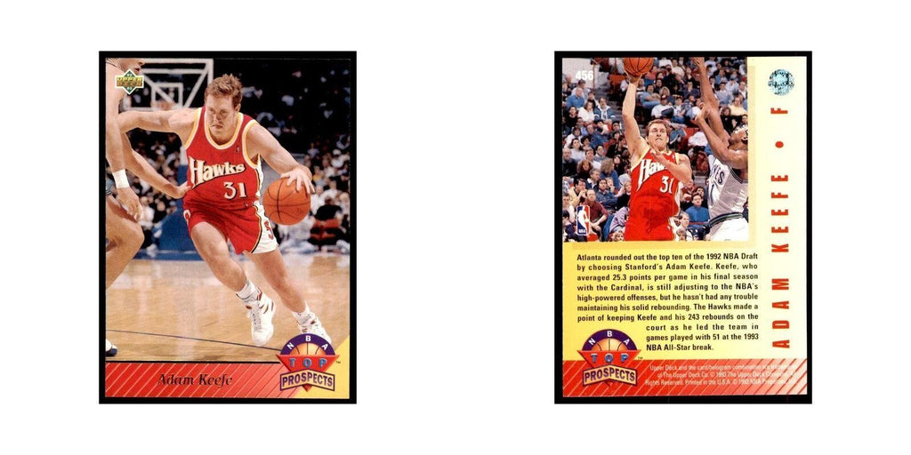 1992 Upper Deck Adam Keefe Basketball Cards #456