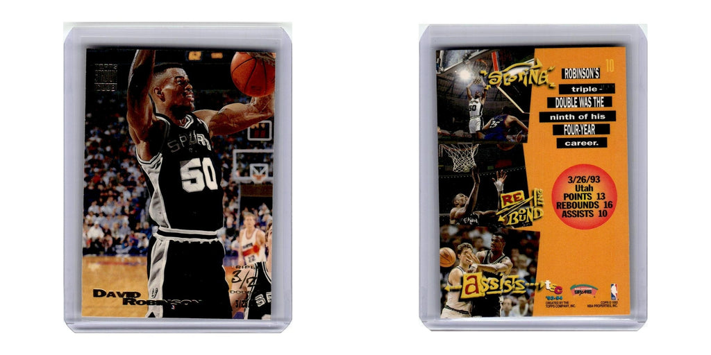 1993 Topps Stadium Club David Robinson Spurs #10
