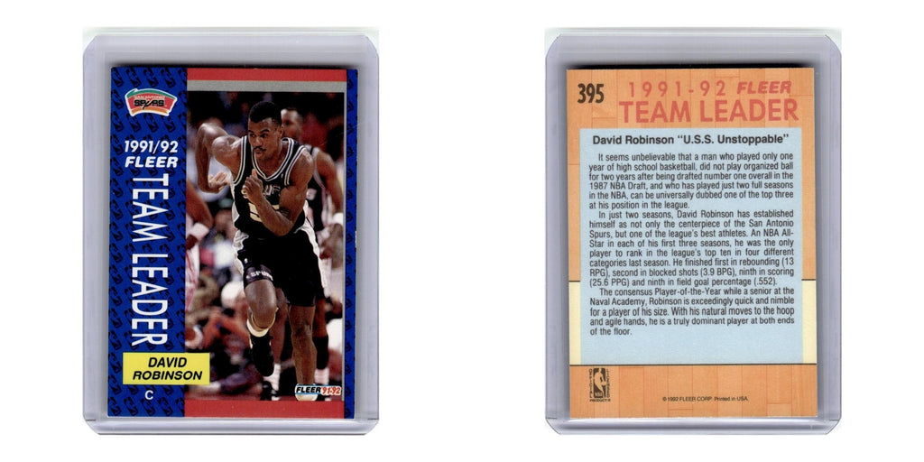 1991 Fleer David Robinson Spurs #395