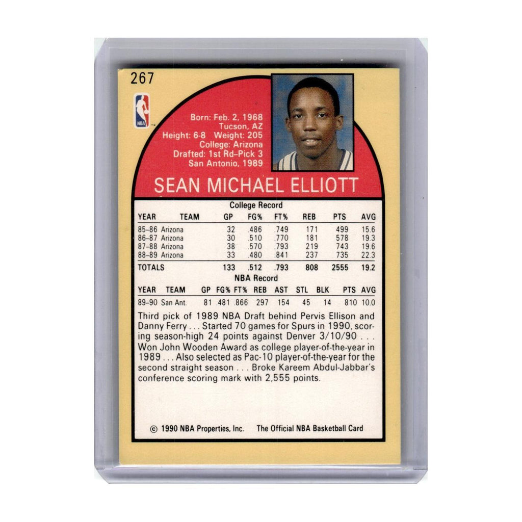 1990 Hoops Sean Elliott RC Spurs #267