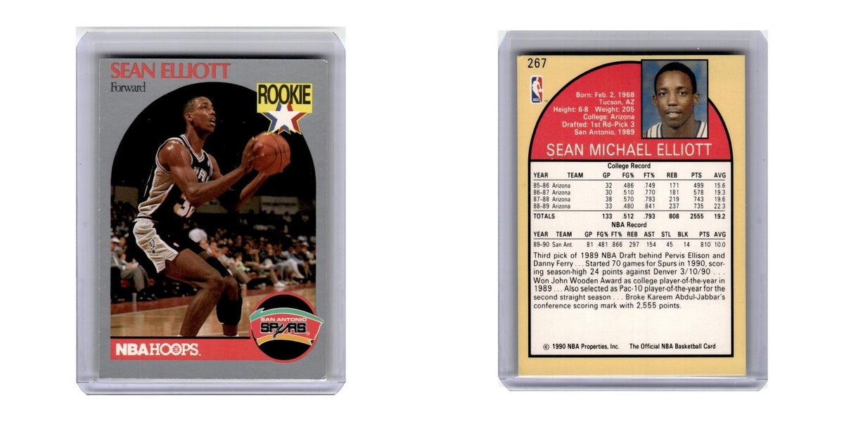 1990 Hoops Sean Elliott RC Spurs #267