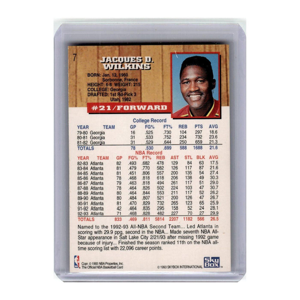 1993 Hoops Dominique Wilkins Hawks #7