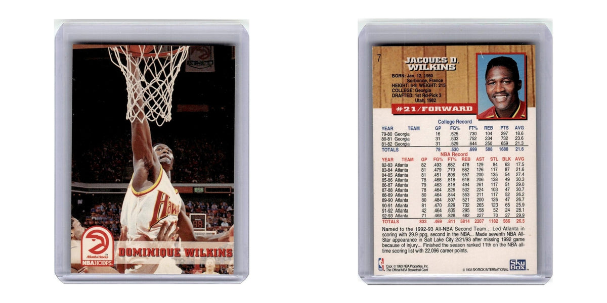 1993 Hoops Dominique Wilkins Hawks #7
