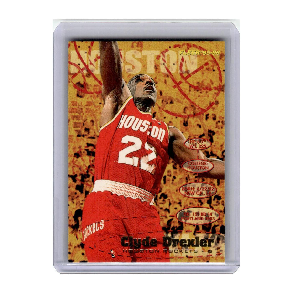 1995 Fleer Clyde Drexler Rockets #66