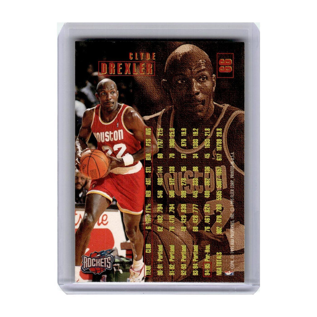 1995 Fleer Clyde Drexler Rockets #66