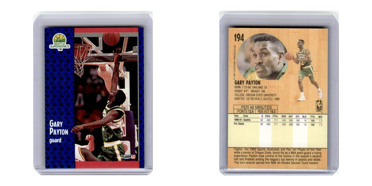 1991 Fleer Gary Payton Seattle SuperSonics #194