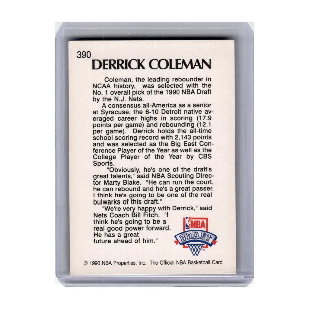 1990 Hoops Derrick Coleman RC Nets #390