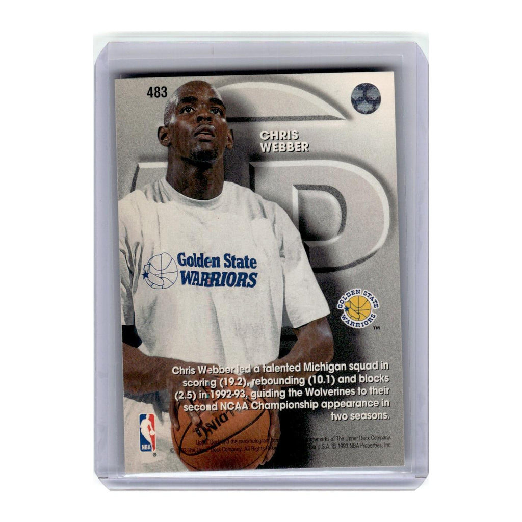 1993 Upper Deck Chris Webber Golden State Warriors #483