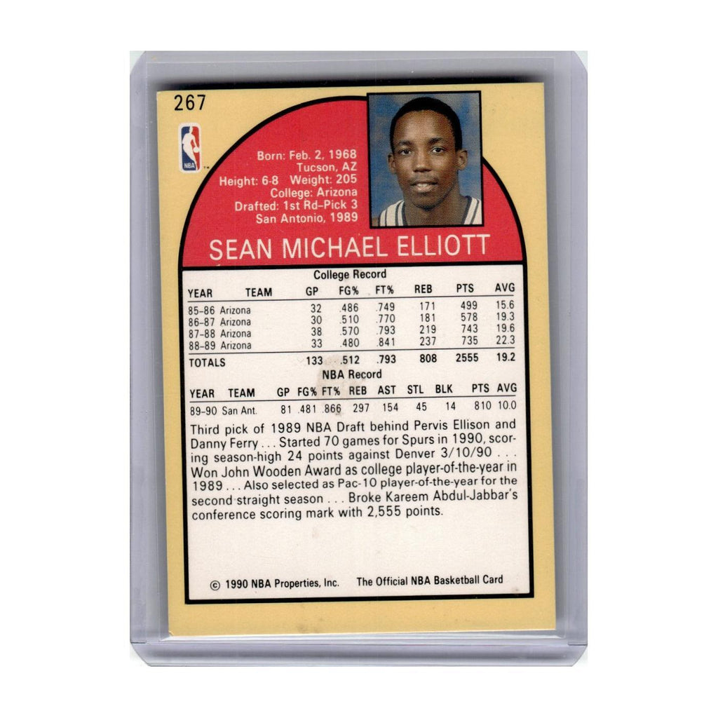 1990 Hoops Sean Elliott RC Spurs #267
