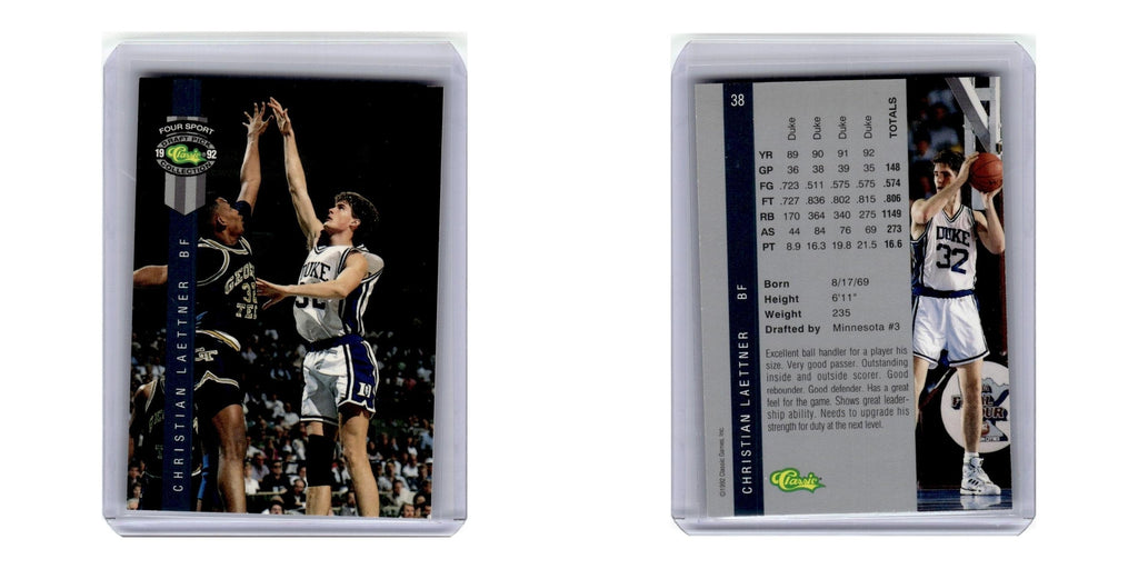 1992 Classic Draft Christian Laettner #38