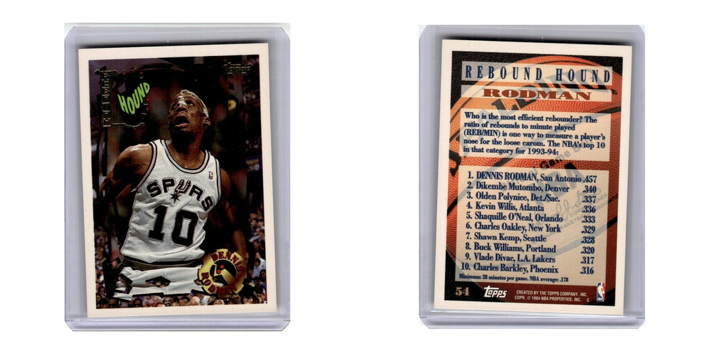 1994 Topps Dennis Rodman Spurs #54