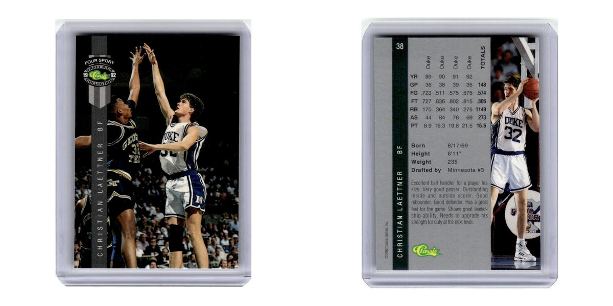 1992 Classic Draft Christian Laettner #38