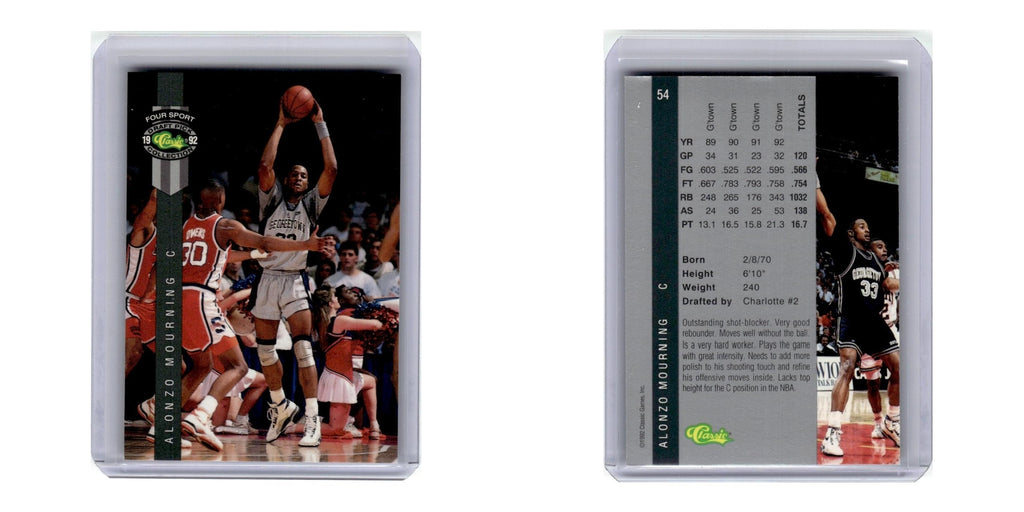 1992 Classic Draft Alonzo Mourning #54