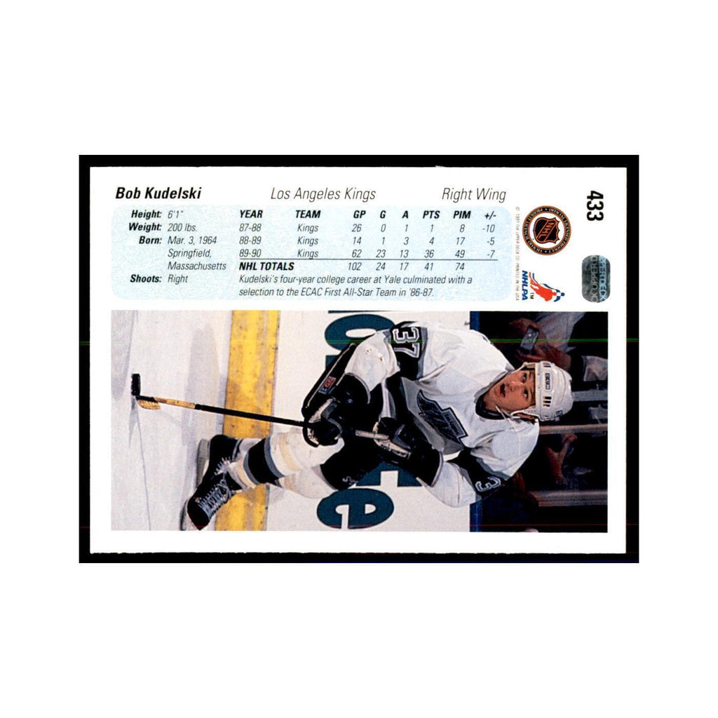 1990 Upper Deck Bob Kudelski Hockey Cards #433