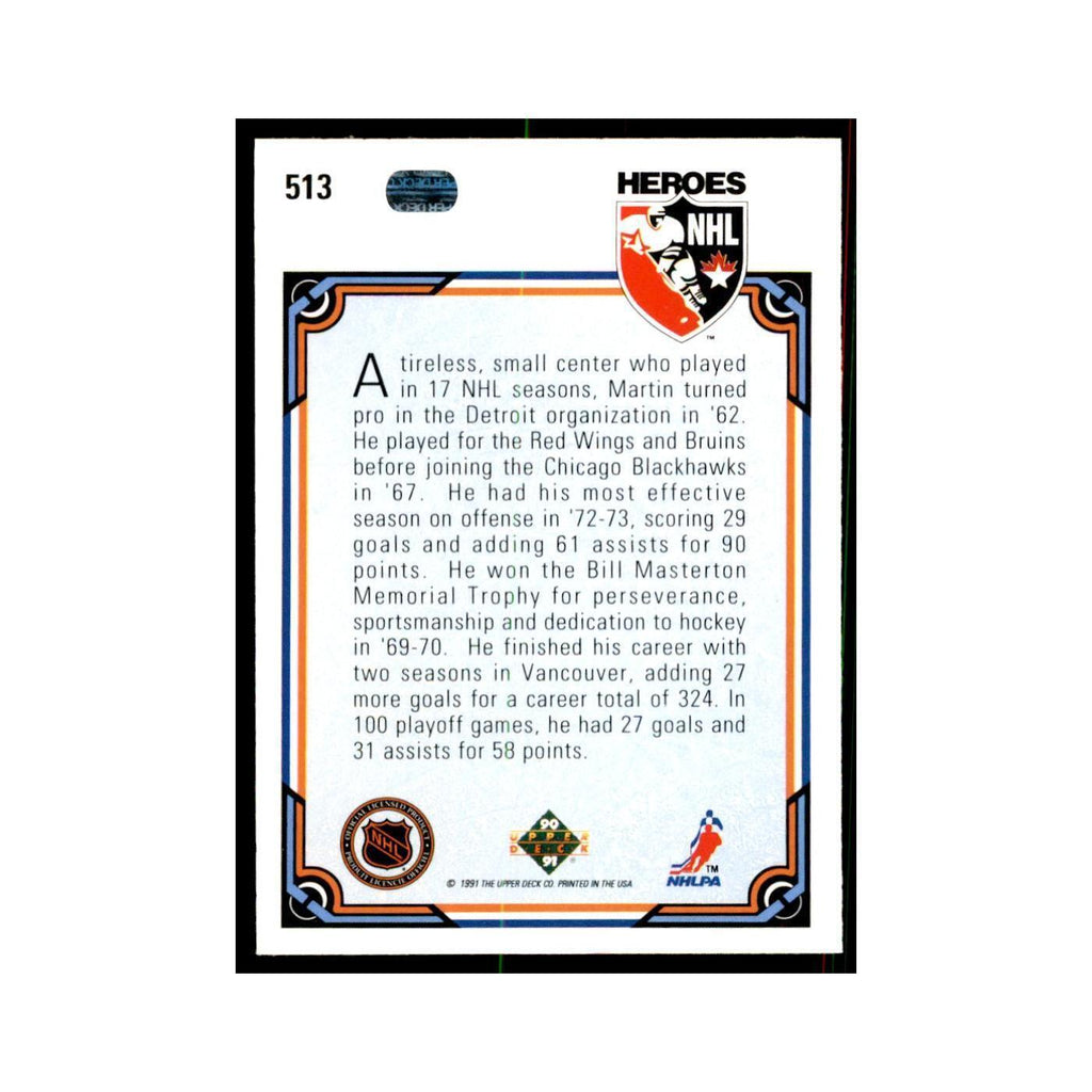 1990 Upper Deck Pit Martin Hockey Cards #513