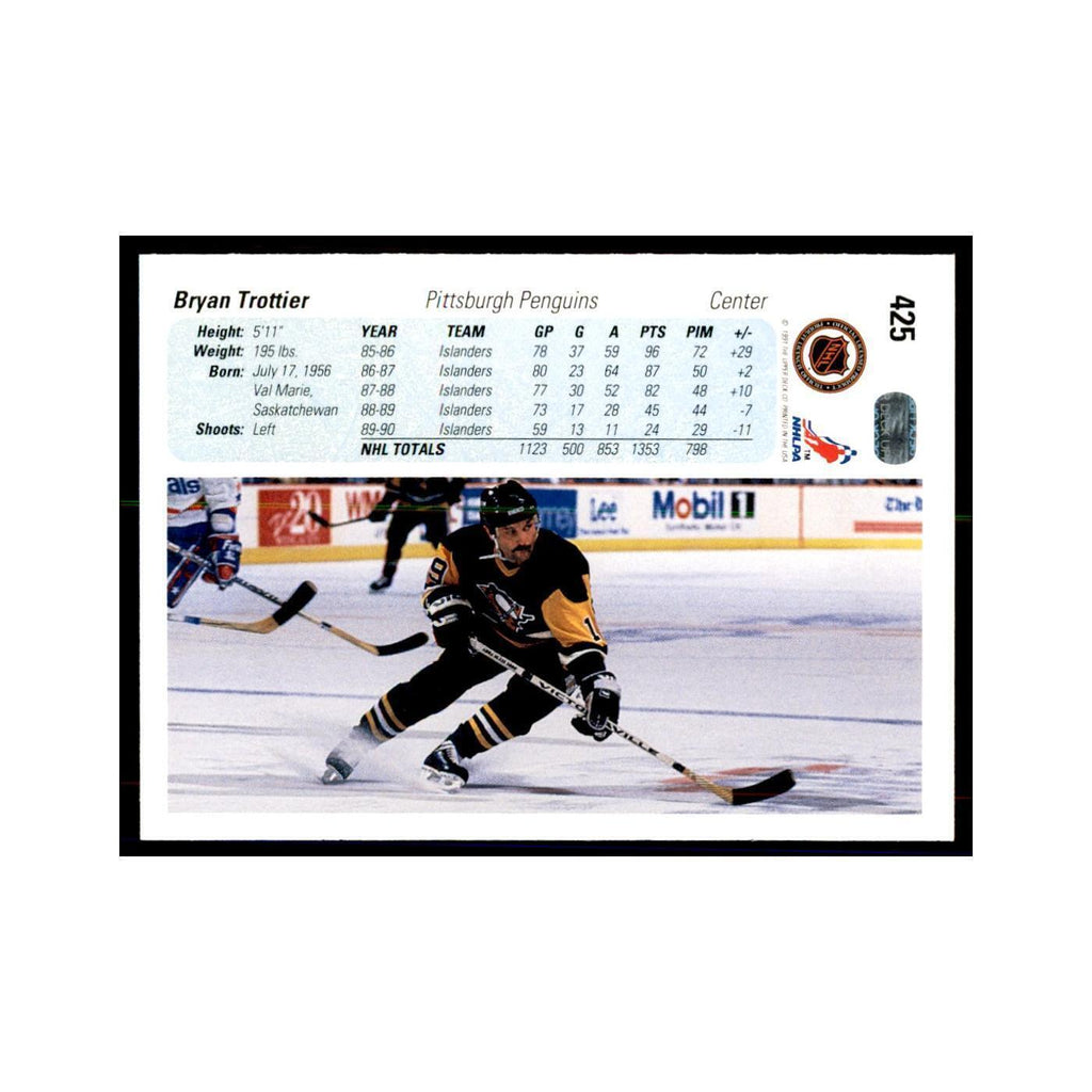 1990 Upper Deck Bryan Trottier Hockey Cards #425