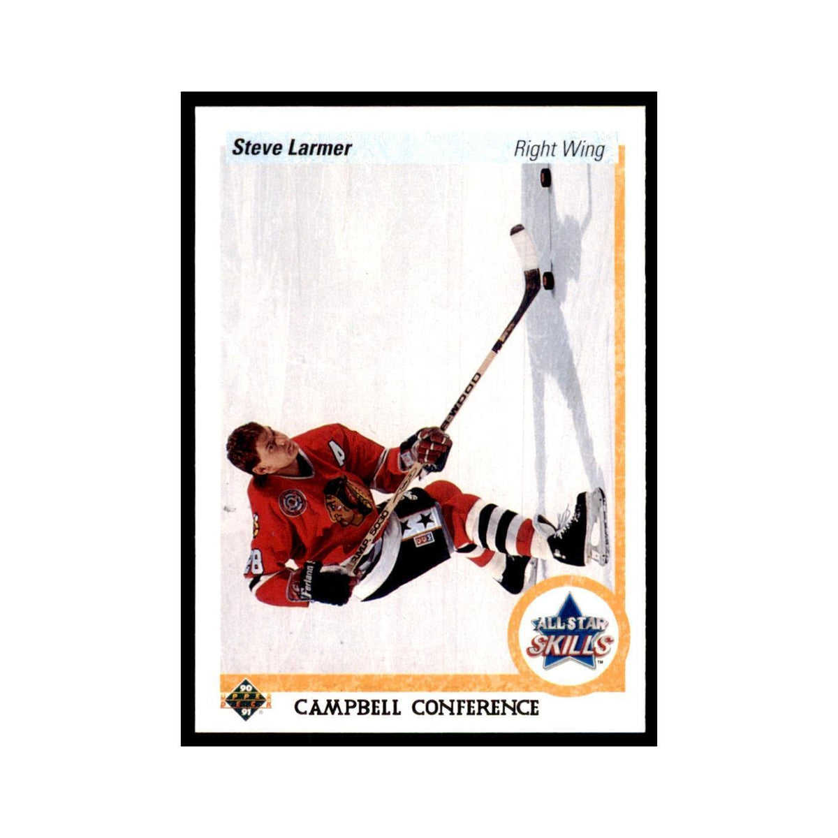 1990 Upper Deck Steve Larmer Hockey Cards #499