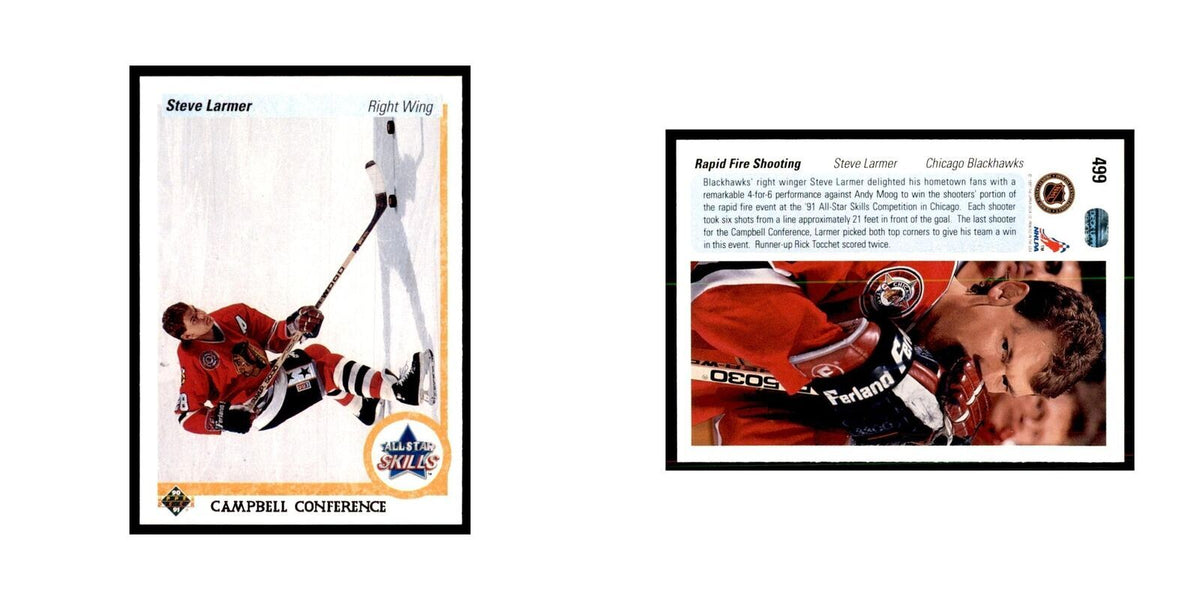 1990 Upper Deck Steve Larmer Hockey Cards #499