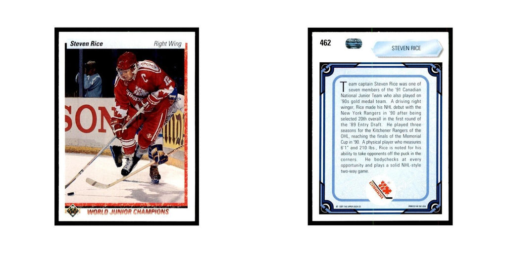 1990 Upper Deck Steven Rice Hockey Cards #462
