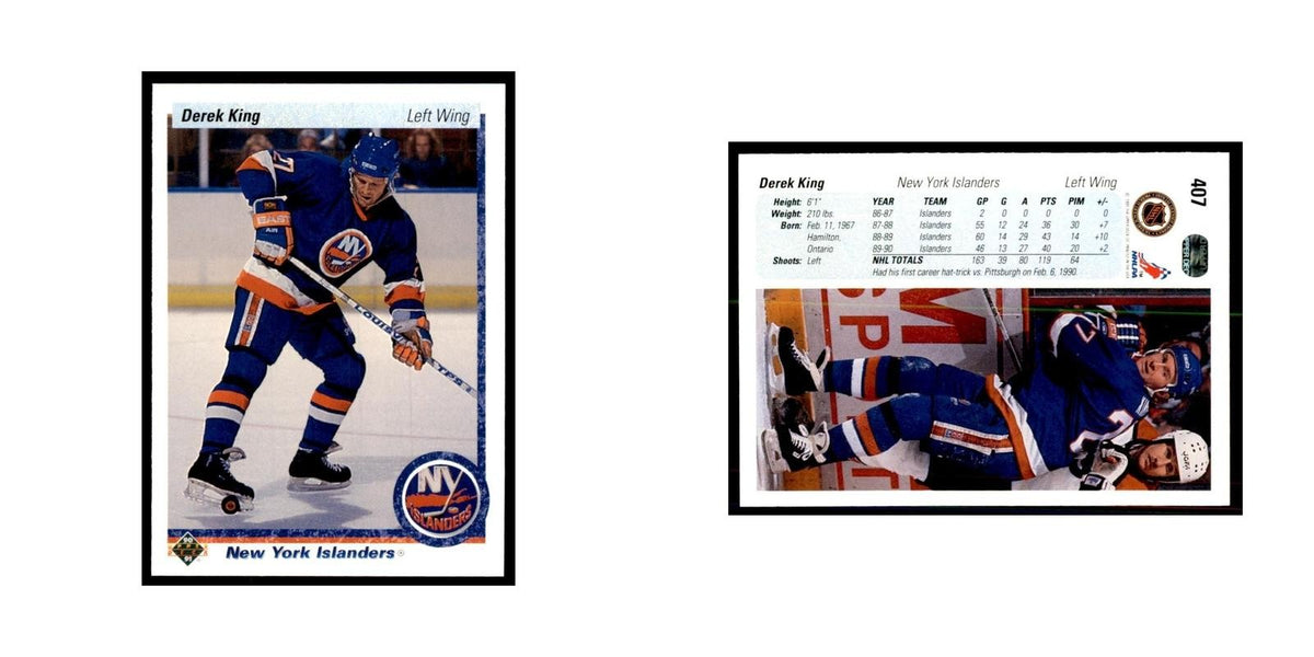 1990 Upper Deck Derek King Hockey Cards #407