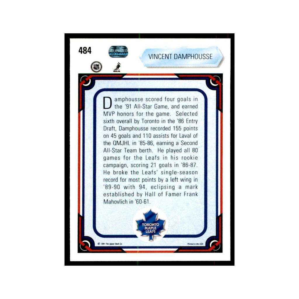 1990 Upper Deck Randy Velischek Hockey Cards #484