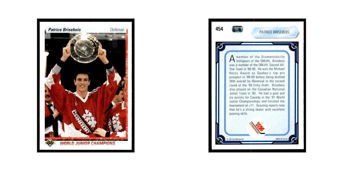 1990 Upper Deck Patrice Brisebois Hockey Cards #454