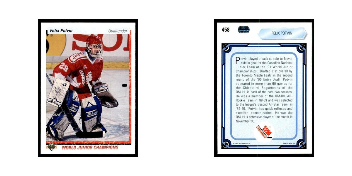 1990 Upper Deck Felix Potvin Hockey Cards #458
