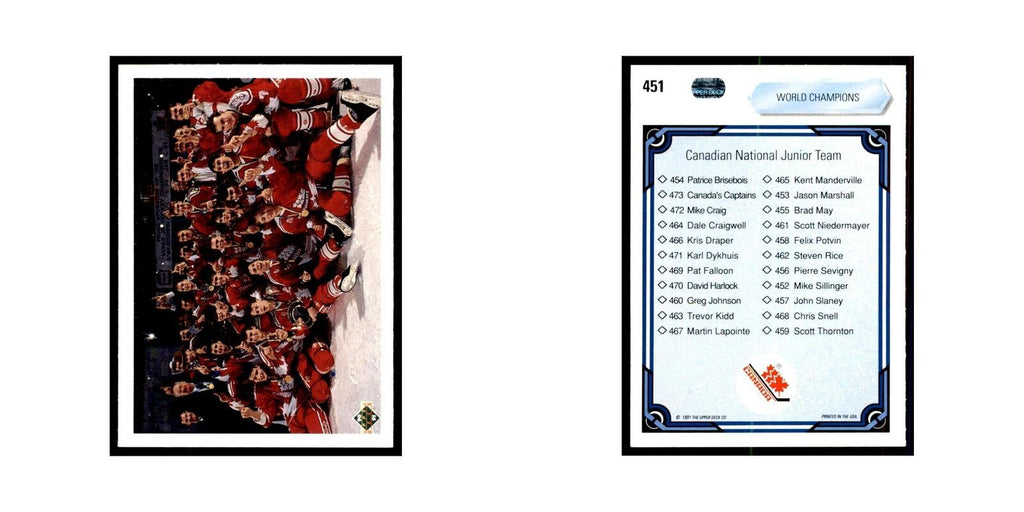 1990 Upper Deck Canadian National Jr Team Hockey Cards #451
