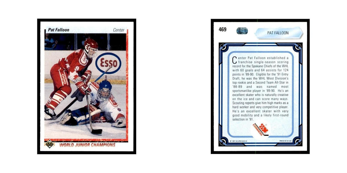 1990 Upper Deck Pat Falloon Hockey Cards #469