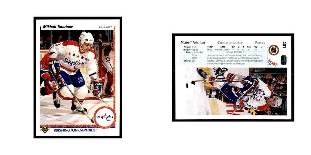 1990 Upper Deck Mikhail Tatarinov Hockey Cards #401