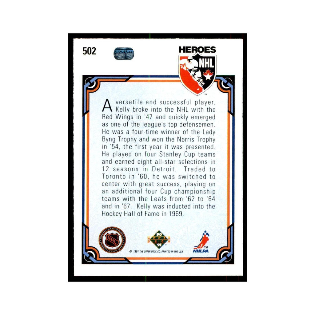 1990 Upper Deck Red Kelly Hockey Cards #502