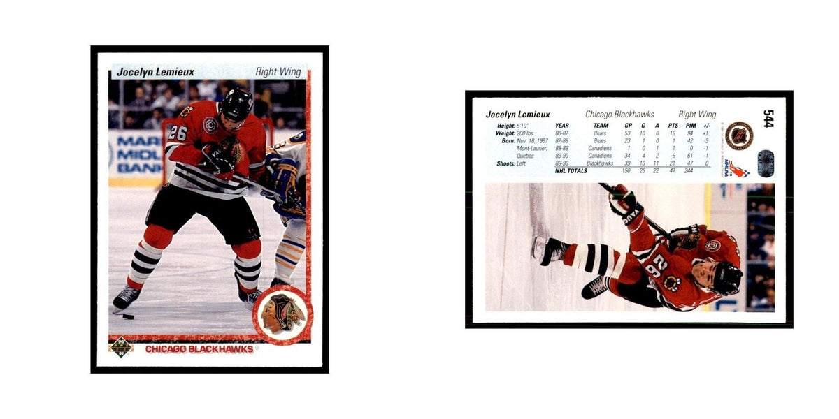 1990 Upper Deck Jocelyn Lemieux Hockey Cards #544