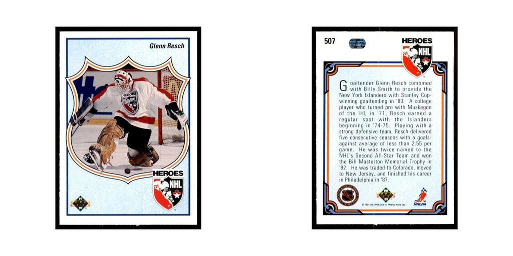 1990 Upper Deck Glenn Resch Hockey Cards #507