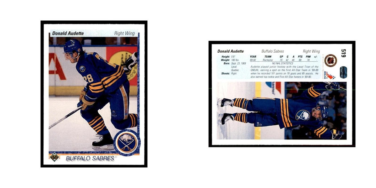 1990 Upper Deck Donald Audette Hockey Cards #519