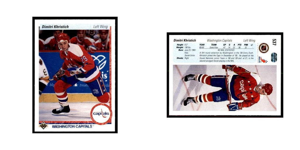 1990 Upper Deck Dimitri Khristich Hockey Cards #537