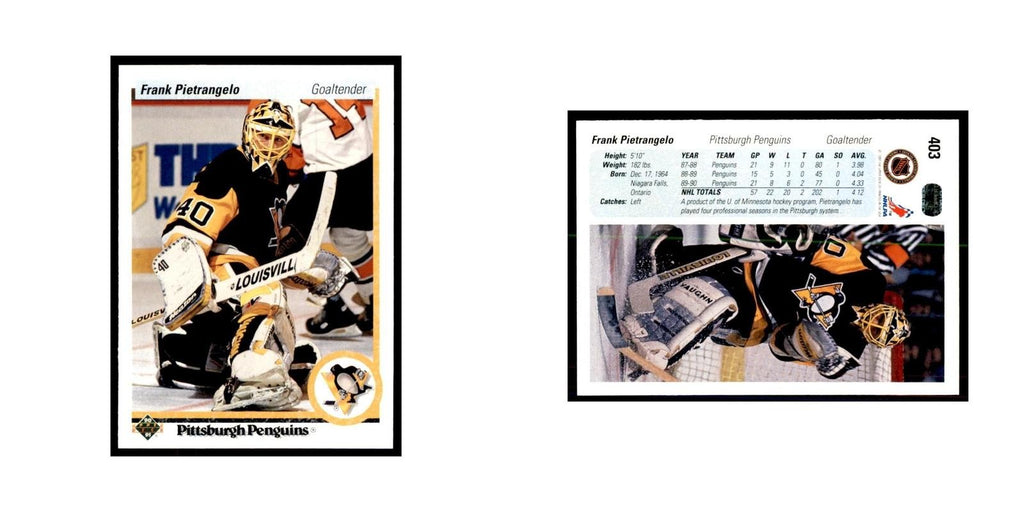 1990 Upper Deck Frank Pietrangelo Hockey Cards #403