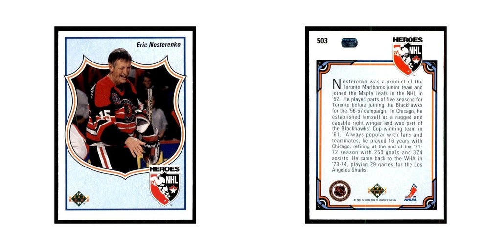 1990 Upper Deck Eric Nesterenko Hockey Cards #503