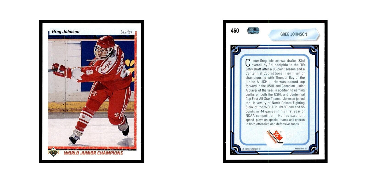 1990 Upper Deck Greg Johnson Hockey Cards #460