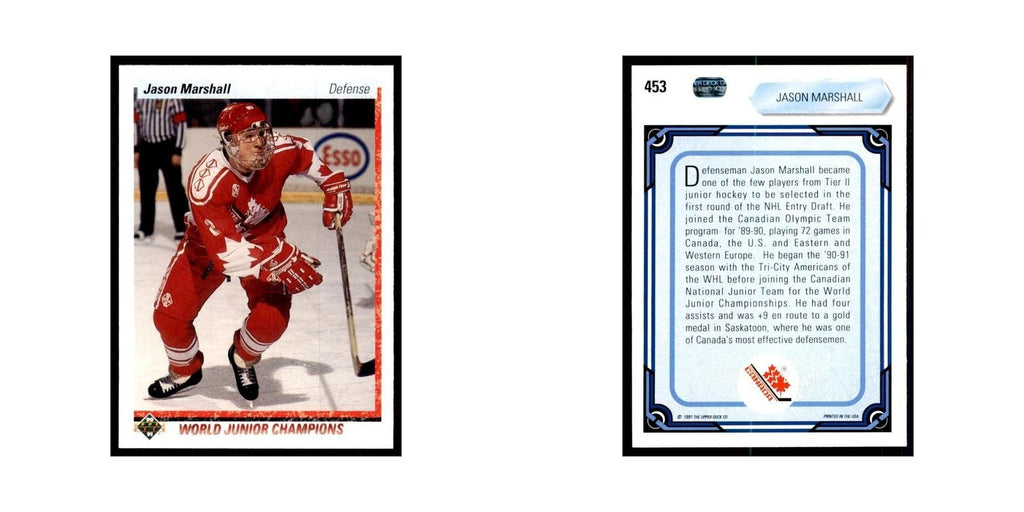 1990 Upper Deck Jason Marshall Hockey Cards #453